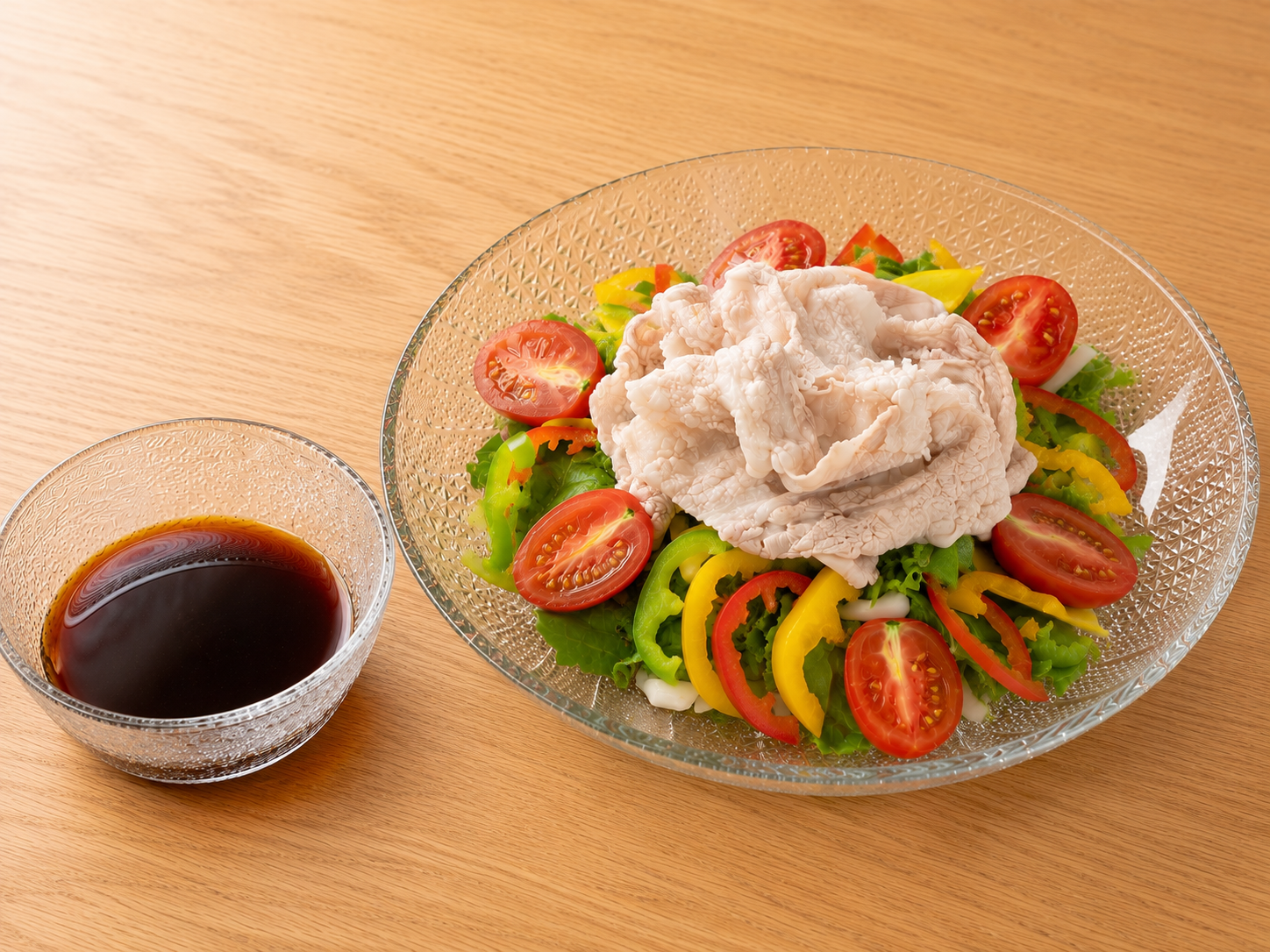 高知の野菜とぽん酢の冷しゃぶサラダ